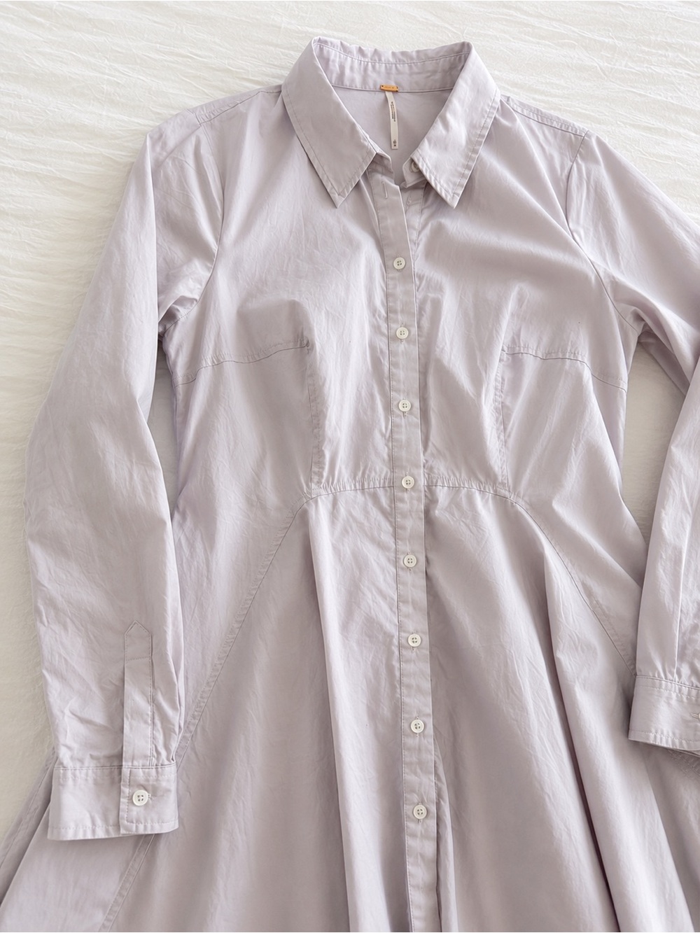 Free People Babydoll Button Front Tunic Dress Soft Lavender - Picture 5 of 8